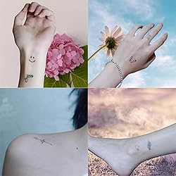 OohFaice Temporary Tattoos, Small Semi Permanent