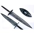 Poshland BB-16 Handmade Damascus Steel 15 Inches Full Tang Dagger Blank Blade (STYLE 1)