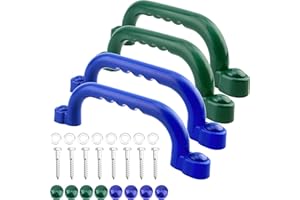 RESTROMA 4 Pieces Kids Playground Safety Handles Swingset Grab Handle Playground Accessories for Child Backyard Playhouse Treehouse