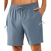 Cosmolle Men's Hiking Cargo Shorts Quick Dry Lightweight Athletic Shorts with Zipper Pockets for Gym, Workout, Running