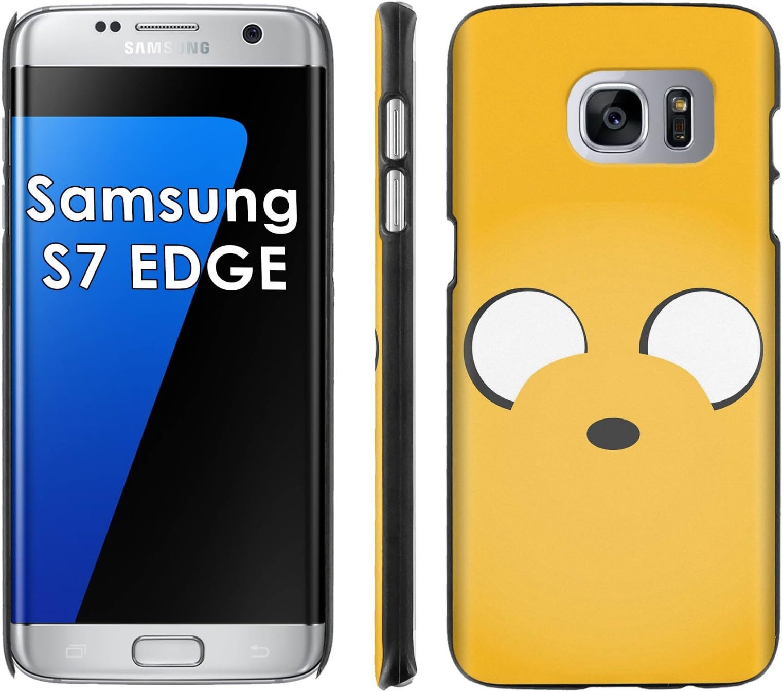 Samsung Galaxy [S7 Edge] Phone Cover, Yellow Bear- Black Slim Clip-on Phone Case for [Samsung Galaxy [S7 Edge]]