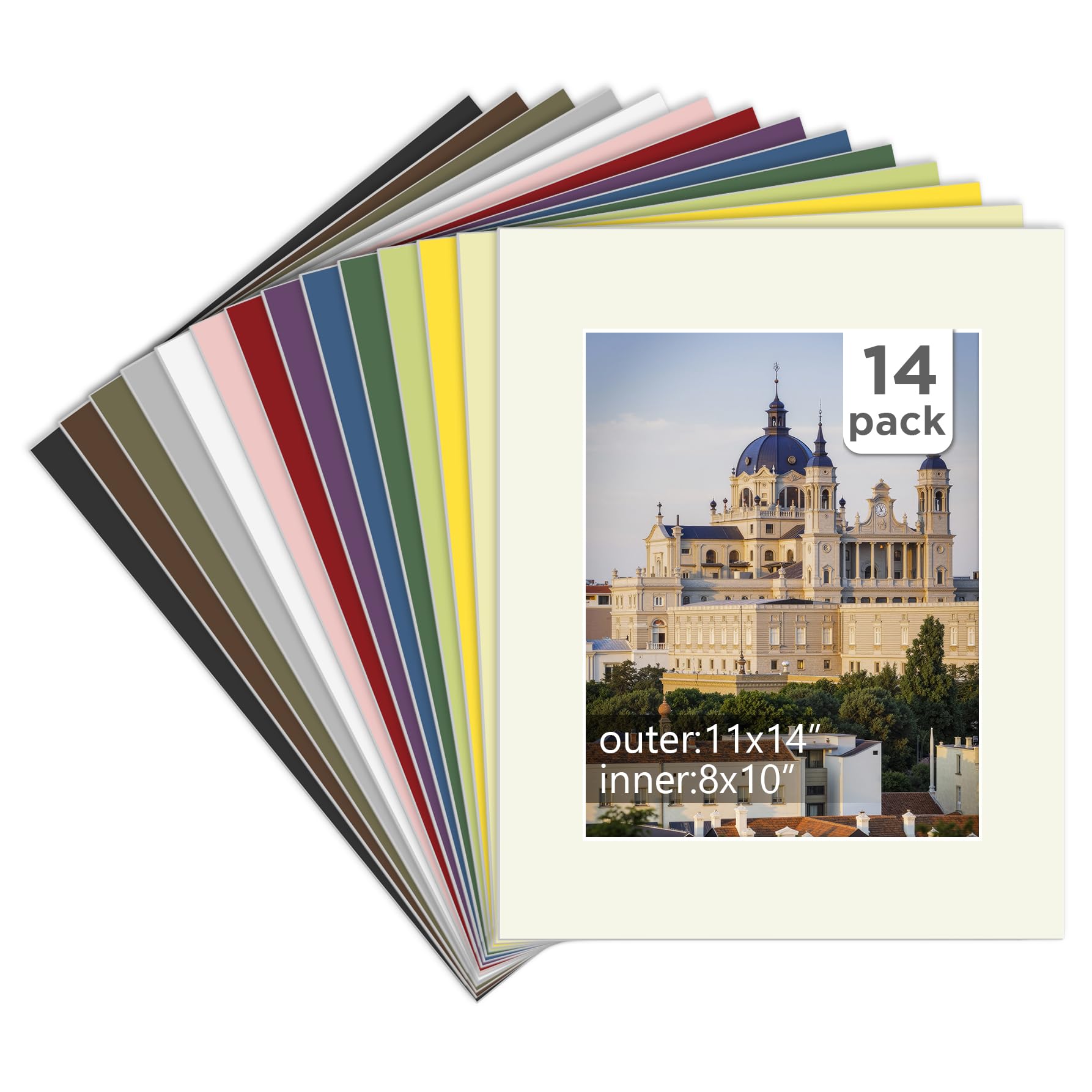 Egofine 14 Packs Mixed Colors 11x14 Picture Frame