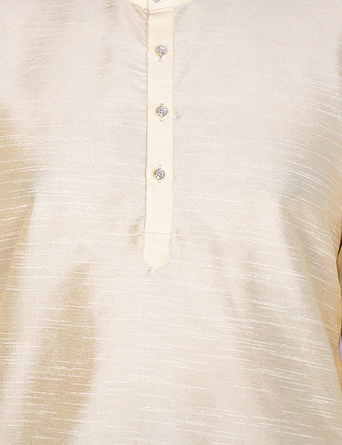 modern garments men's beige dupion silk kurta & red dhoti