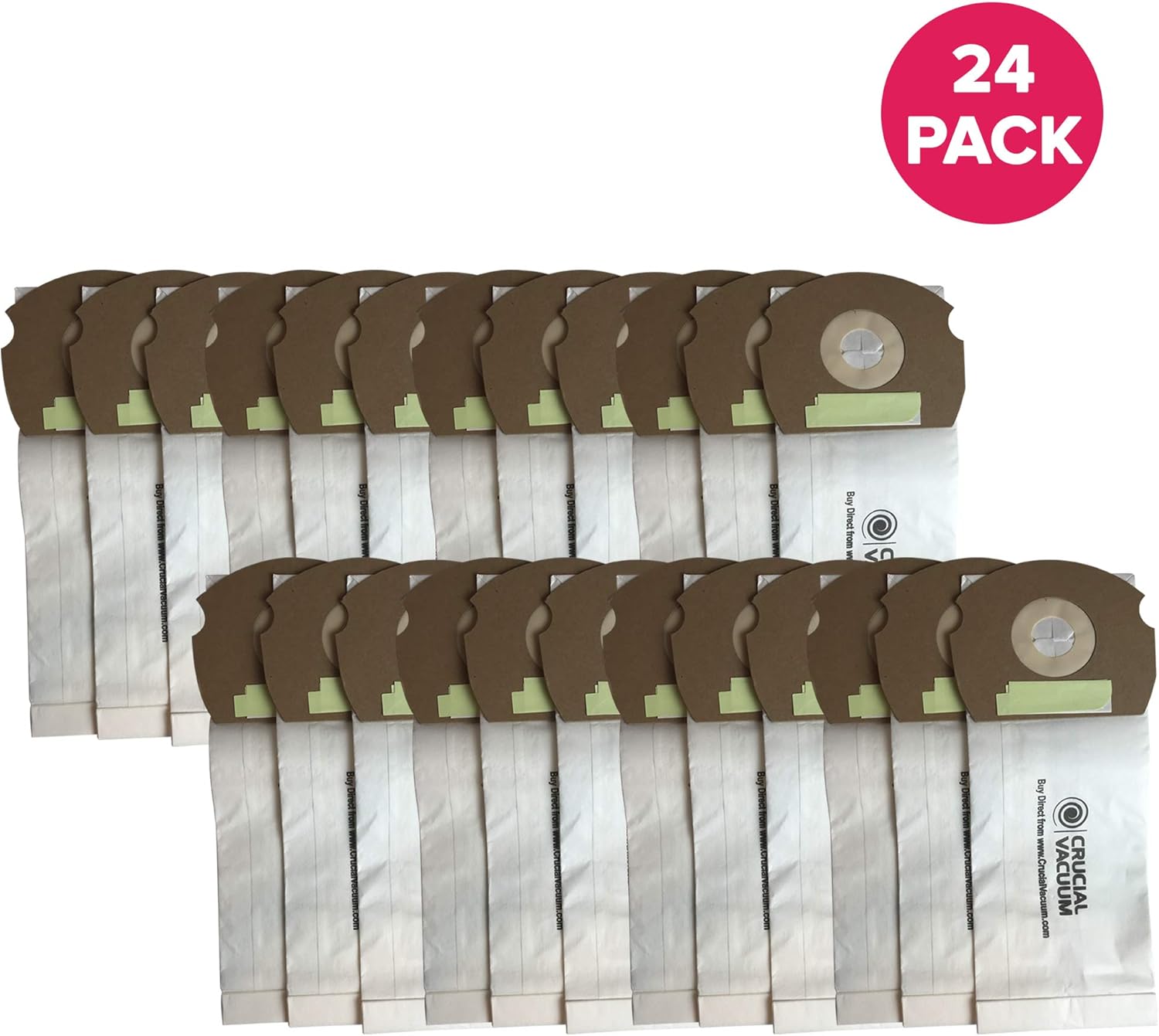 Think Crucial 24 Replacements for Eureka AS Paper Bags, Compatible with Part # 66655, 68155-6, 68155 & 67726