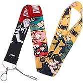 Pinstant Spy Family Manga Anime 17.7" Neck Lanyard Keychain Holder ID Badge Mobile Phone Pin Strap