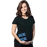 Maternity Ice Ice Pregnant Tee Novelty Baby Bump Pregnancy Announcement T Shirt