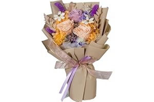 CIGOBY Bouquet of Flowers Flowers for Delivery Free Prime Preserved Roses Fresh Flowers Decoration for Valentine's Day, Mother's Day,Wedding Decor,Birthday Decor and Centerpiece(Yellow)