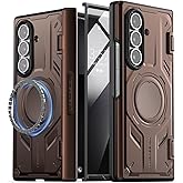 VRS DESIGN Terra Guard Active for Galaxy Z Fold 7 (2025) – Rugged Magnetic Case with Built-in Screen Protector & Semi-Auto Hinge Protection (Dark Brown)