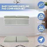 Sutowe 2Pcs Baby Bath Kneeler Elbow Pad Set with 4 Toy Pockets Non-Slip view 2