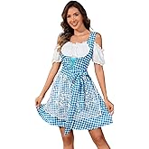 Populus 2-piece Oktoberfest Outfits Women German Dirndl Dress Traditional Bavarian October Festival Costume