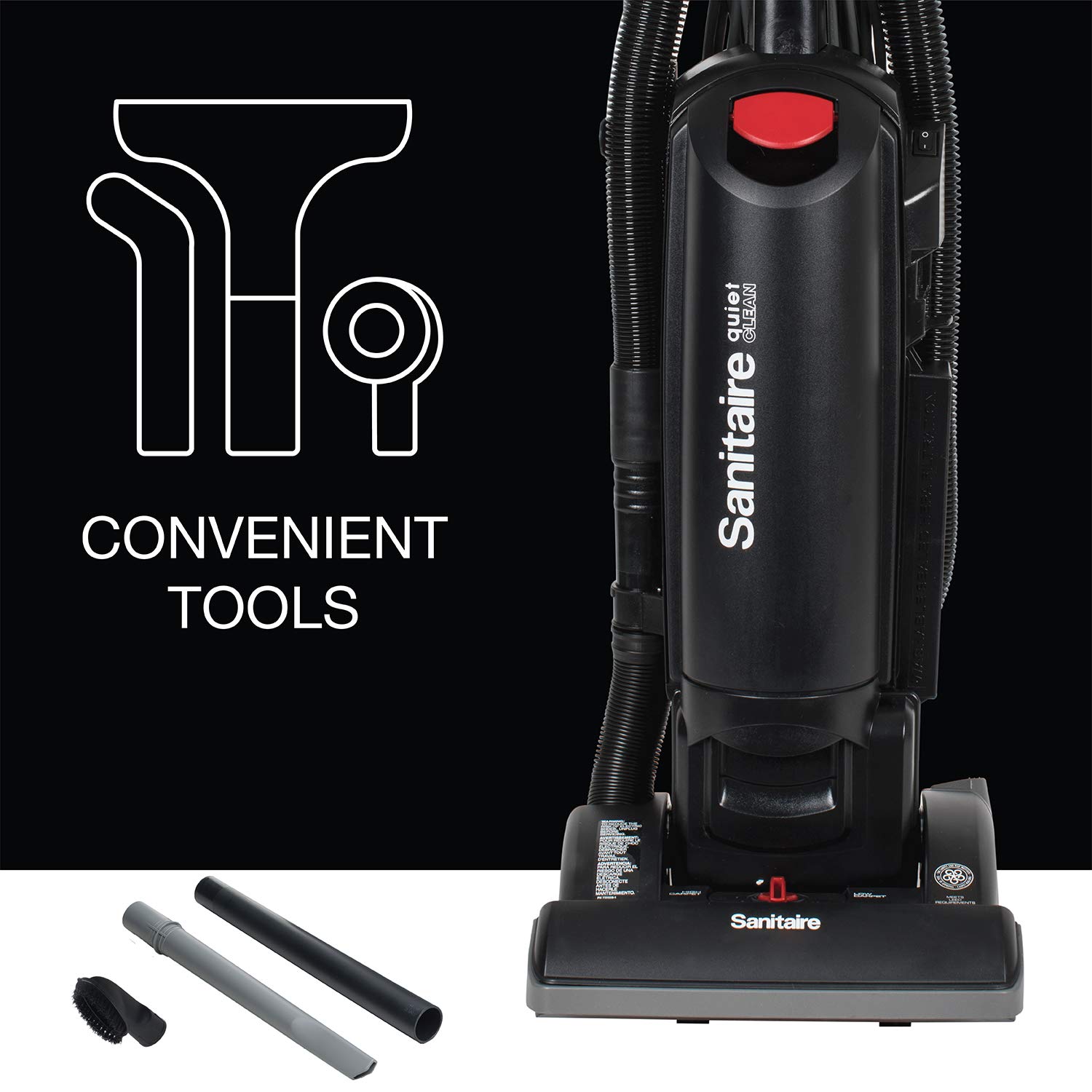Sanitaire Force Quiet Clean Upright Vacuum, Black: Industrial & Scientific