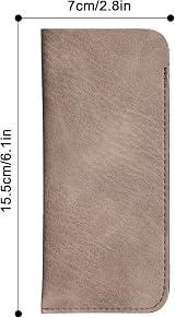 Hifot Leather Eyeglasses Case 3 Pack PU Soft Pouch Reading Glasses Bag view 5