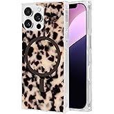 Flaunt Official Square Protective Case - Compatible with iPhone 16 Pro Max - Compatible with MagSafe & Wireless Charging - Drop-Tested & Shockproof - (Blonde Tortoise Shell)