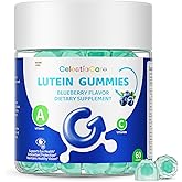 CelestiaCare Lutein and zeaxanthin Eye Vitamins Gummies, Bilberry, Astaxanthin, Eye Vitamins for Kids and Adult Vision&Blue Light Support, Overall Eye&Macular Health-60 Count