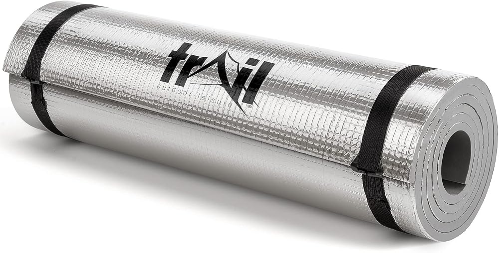 Trail Outdoor Leisure Foil Camping Mat 180x50cm 7mm EVA Grey