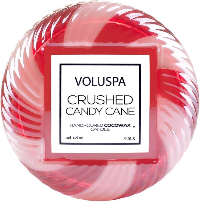 VOLUSPA Crushed Candy Cane Candle, 1.8 oz Home & Kitchen