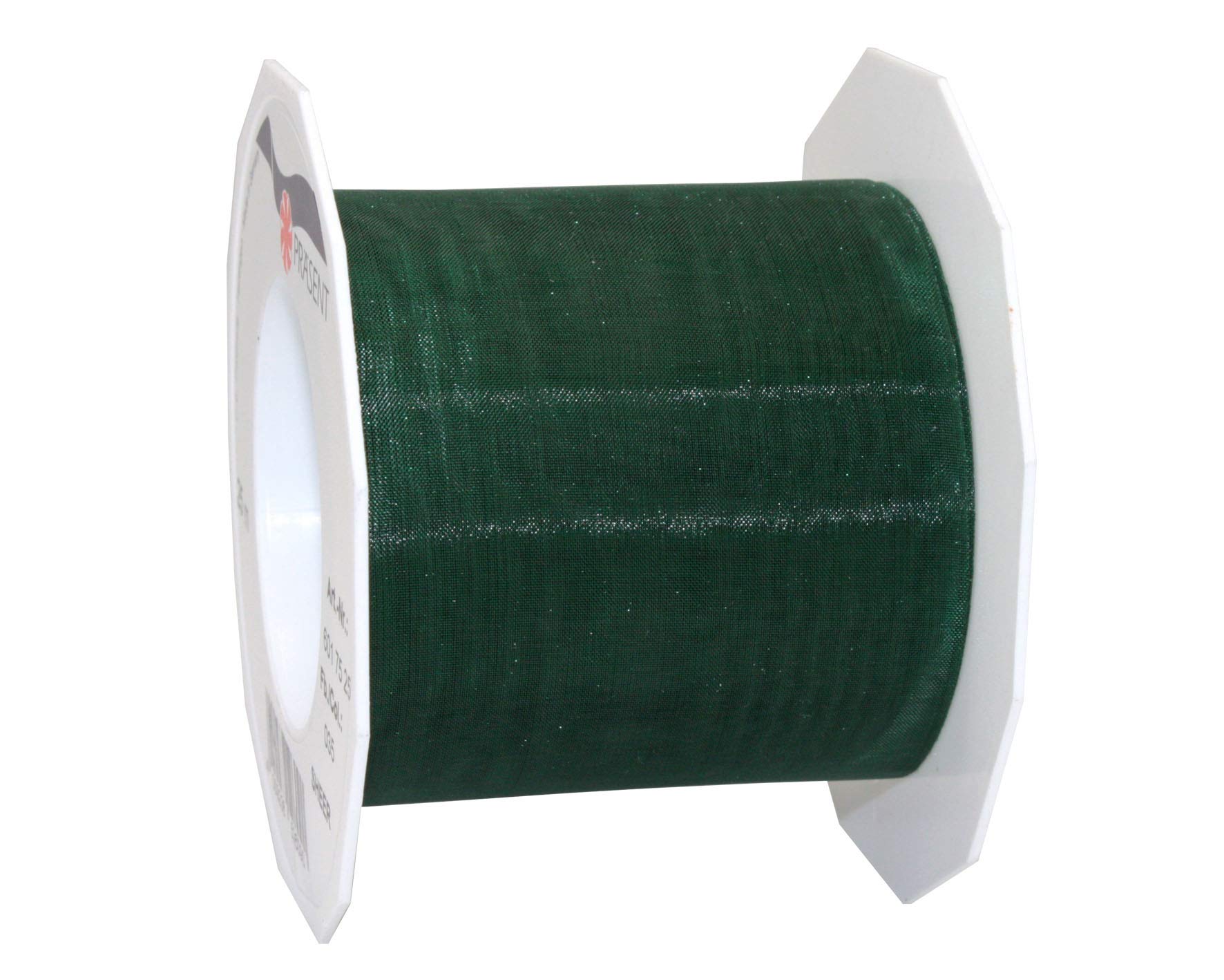 C.E. Pattberg Sheer Organza Ribbon Pine Green, 27 Yards Gift Wrap Ribbon, 2.8 inches Width, Accessories for Decoration & Handicrafts, Decoration Ribbon for Presents, for Every Occasion