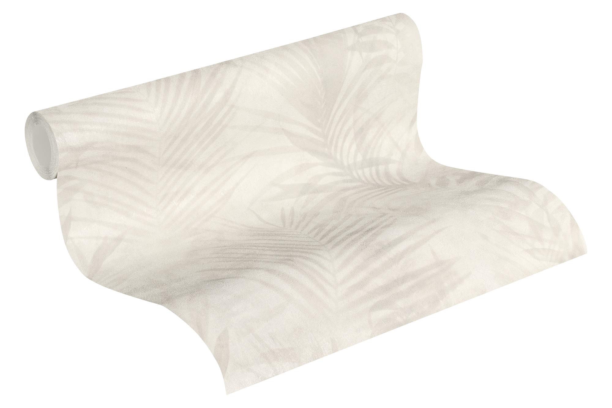 Palm Wallpaper Neue Bude 2.0 Ed. II Non-Woven Wallpaper 10.05 m x 0.53 m Beige Creme Grey Made in Germany by Livingwalls 374113 37411-3