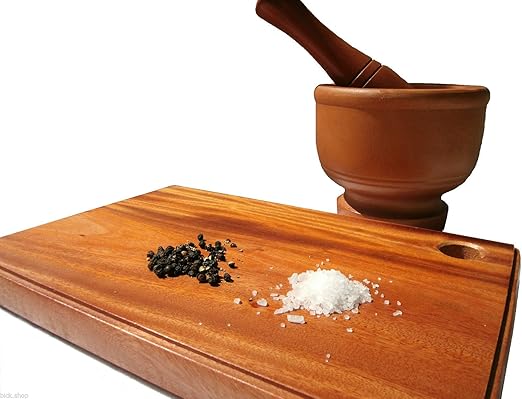 Schneidebrett Morser Mit Stossel Gunstig Im Set Massiv Holz Top Qualitat Kuche Amazon De Kuche Haushalt