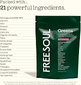 Free Soul Greens 21 Advanced Greens Berry Flavour 30 Servings UK Made view 3