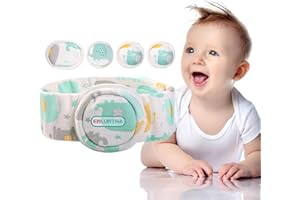 ENLUNTRA Hernia Belt for Baby，Umbilical Hernia Belt with Convex Covered Compression Pads ，Breathable Baby Belly Band，Adjustable Newborn Belly Support Band Wrap with 4 Hernia Packs(GREEN)