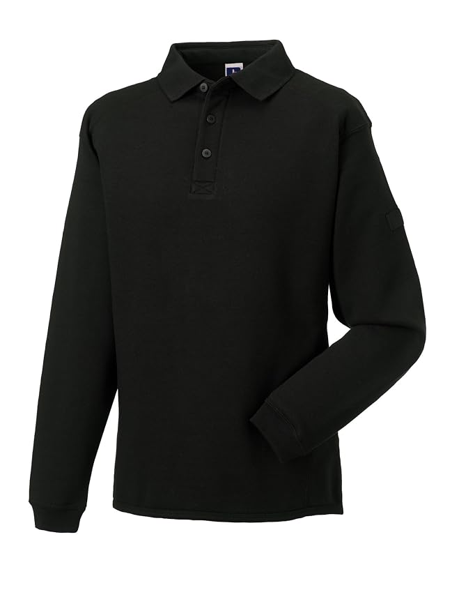 Russell Europe Men's Heavy Duty Sweatshirt – Collar Style, Stain Resistant, Large (40–42”)
