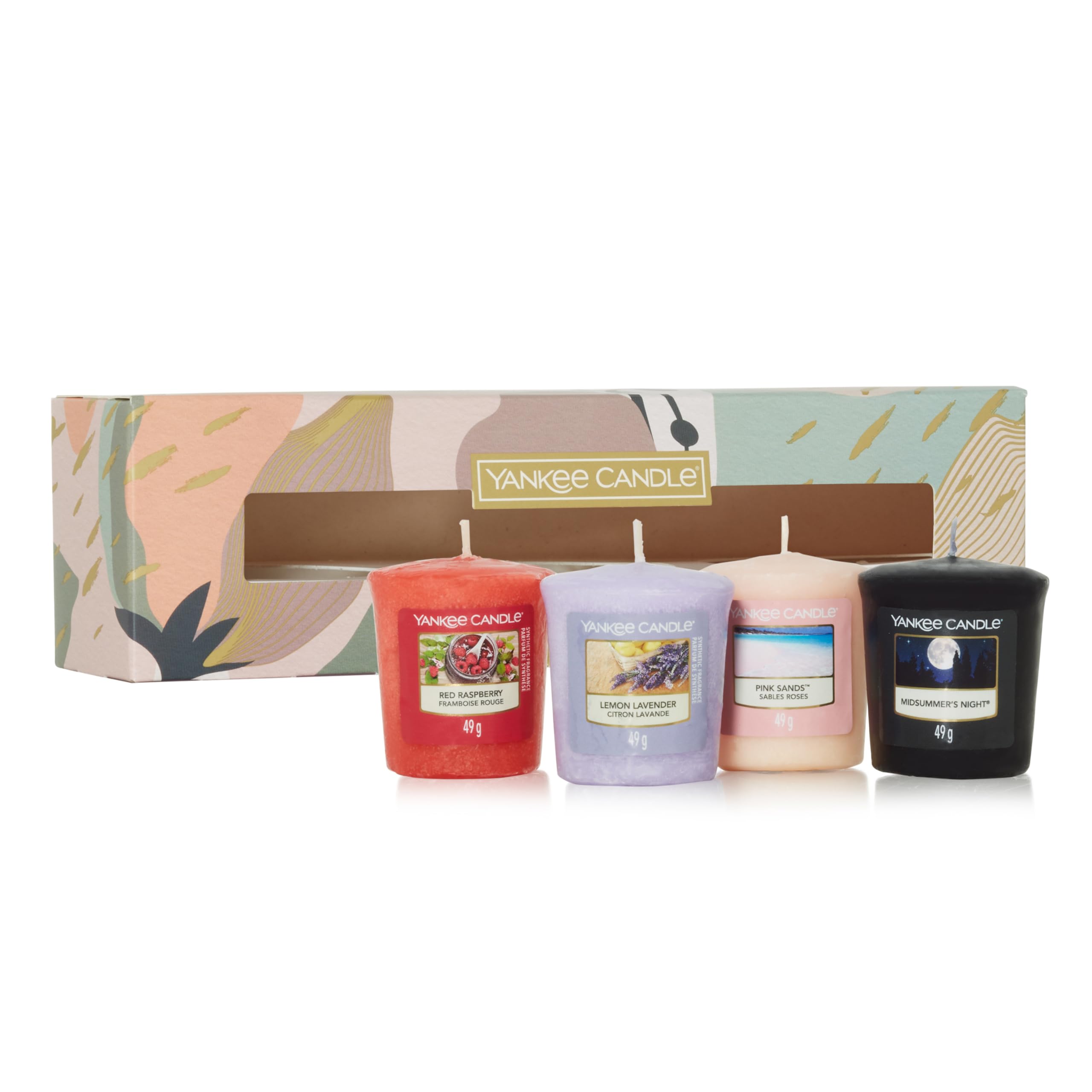 Yankee Candle Gift Set, 4 Scented Votive Candles, Soy Blend Wax Mix, Perfect Gifts for Women