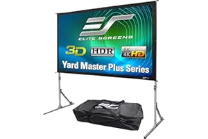 Elite Screens Yard Master Plus, 120-INCH 16:9 Height Setting Adjustable Portable Projector Screen, 4K HD Outdoor Indoor Movie Theater Front Projection, US Based Company 2-YEAR WARRANTY, OMS120H2PLUS