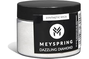 MEYSPRING Dazzling Diamond - White Glitter Mica Powder for Epoxy Resin, Lip Gloss, and Candle Making