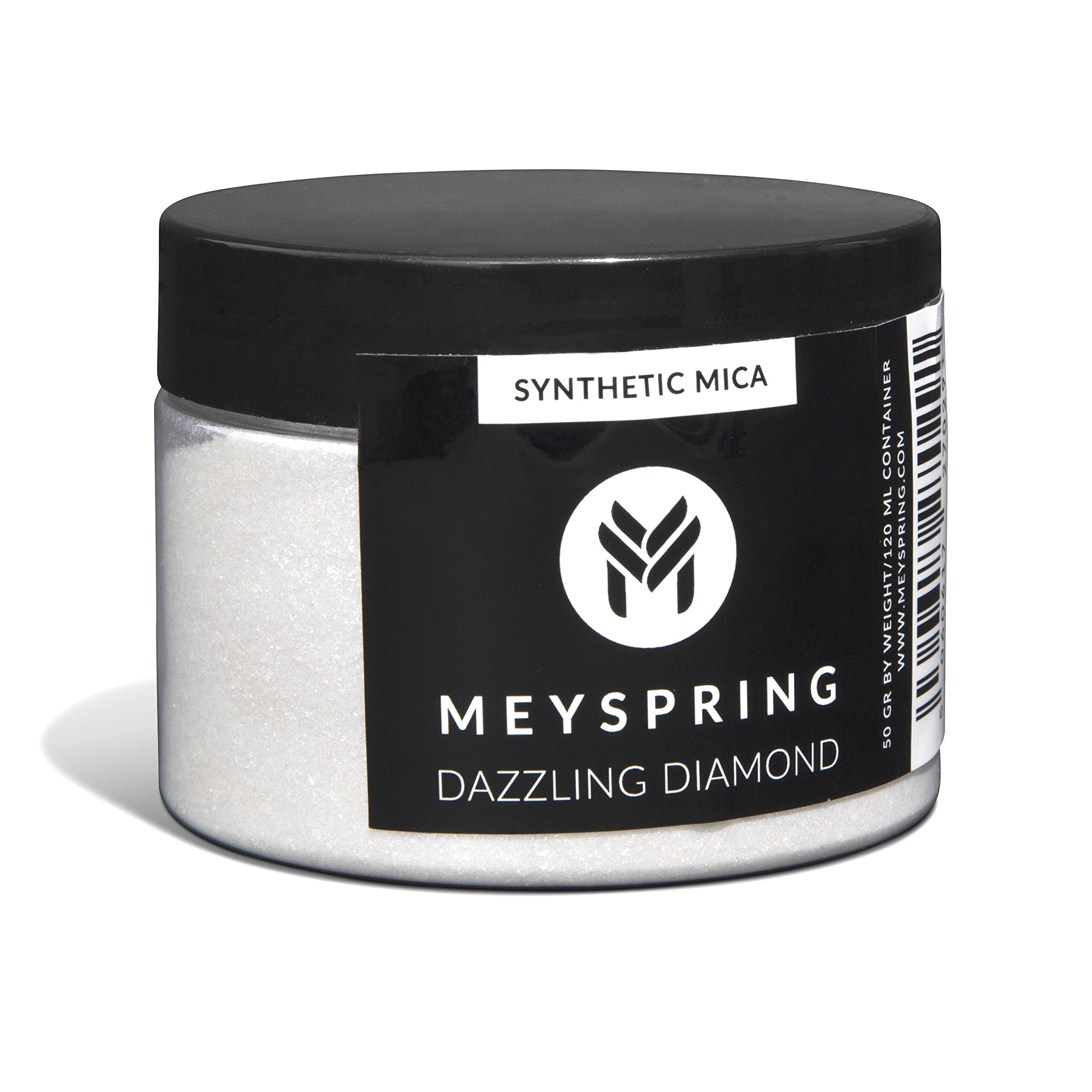 Meyspring Dazzling Diamond - White Glitter Mica Powder - Resin Glitter for Epoxy Resin & Lip Gloss