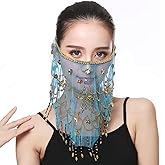 Belly Dance Face Veil India Dance Outfit Halloween Carnival Costumes Head Face Veil
