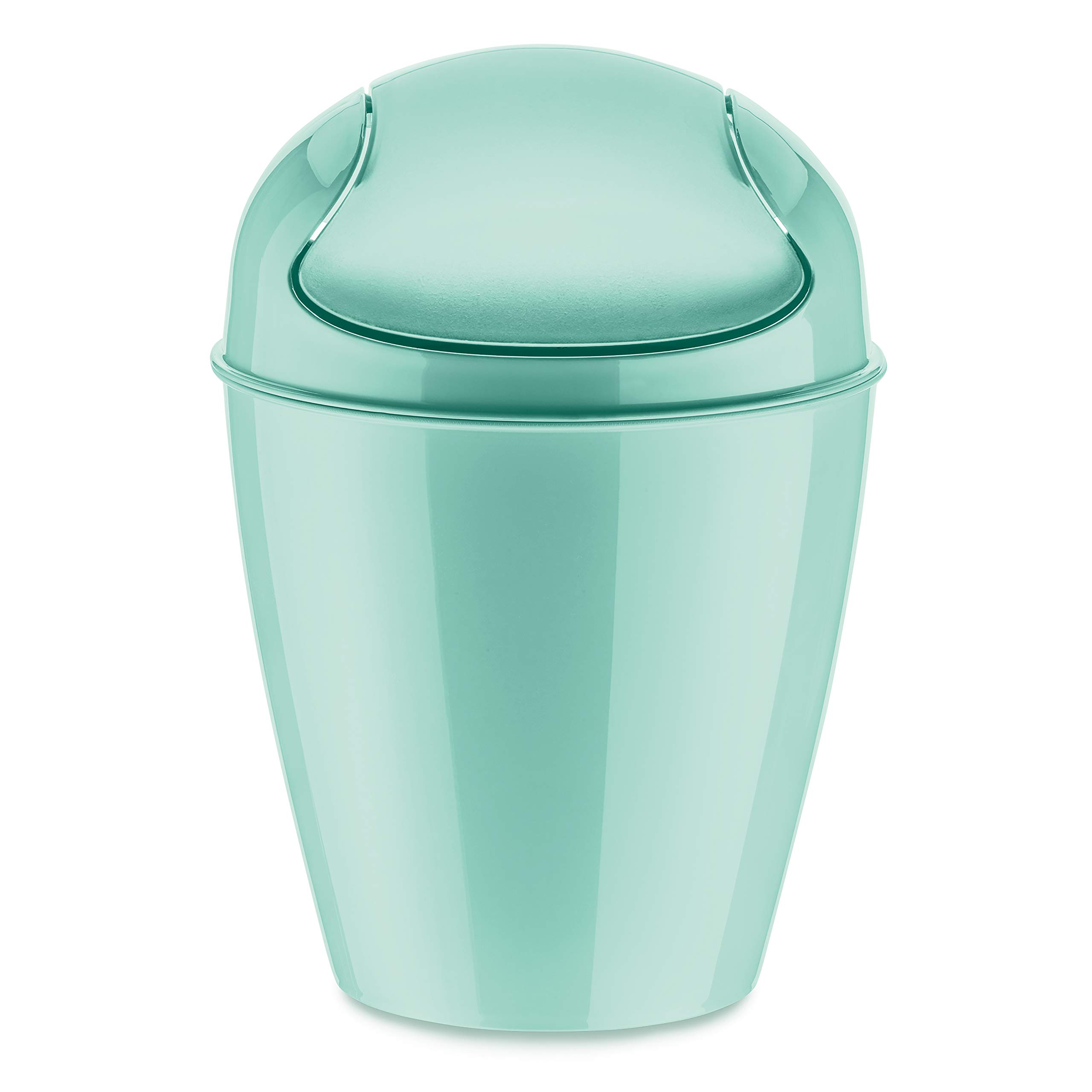 Koziol Swing-Top Wastebasket DEL XS, spa turqoise