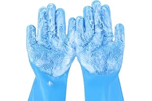 Pet Grooming Gloves for Bathing & Deshedding – Soft Silicone Bath Mitt for Long & Short Hair – Easy Fur Removal, Quick-Dry, G