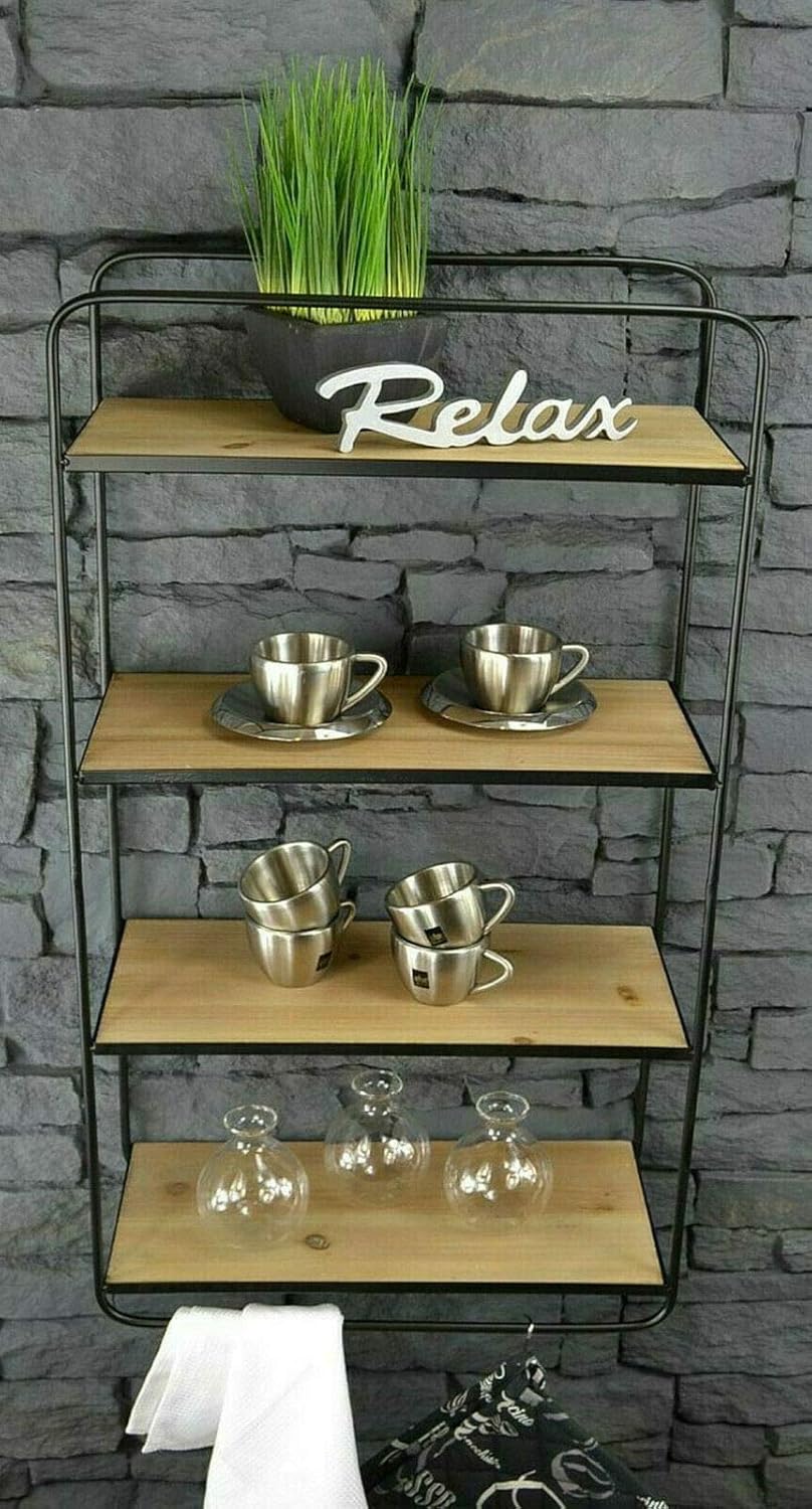 Livitat® Wandregal Metall Hängeregal Küchenregal Gewürzregal