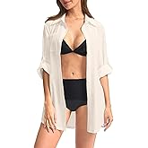 Women's UPF 50+ Long Sleeve UV Sun Protection Shirts Fishing Hiking Button Down Dress Shirt Swim Cover Up for Women