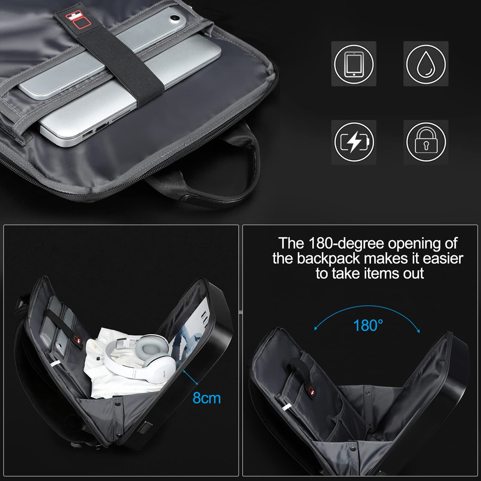 Mua JUMO CYLY Anti-Theft Hard Shell Laptop Backpack, Waterproof Travel ...
