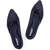 Frank Mully Womens Pointed Toe Flats Knit Dress Shoes Comfort Women Shoes Softable