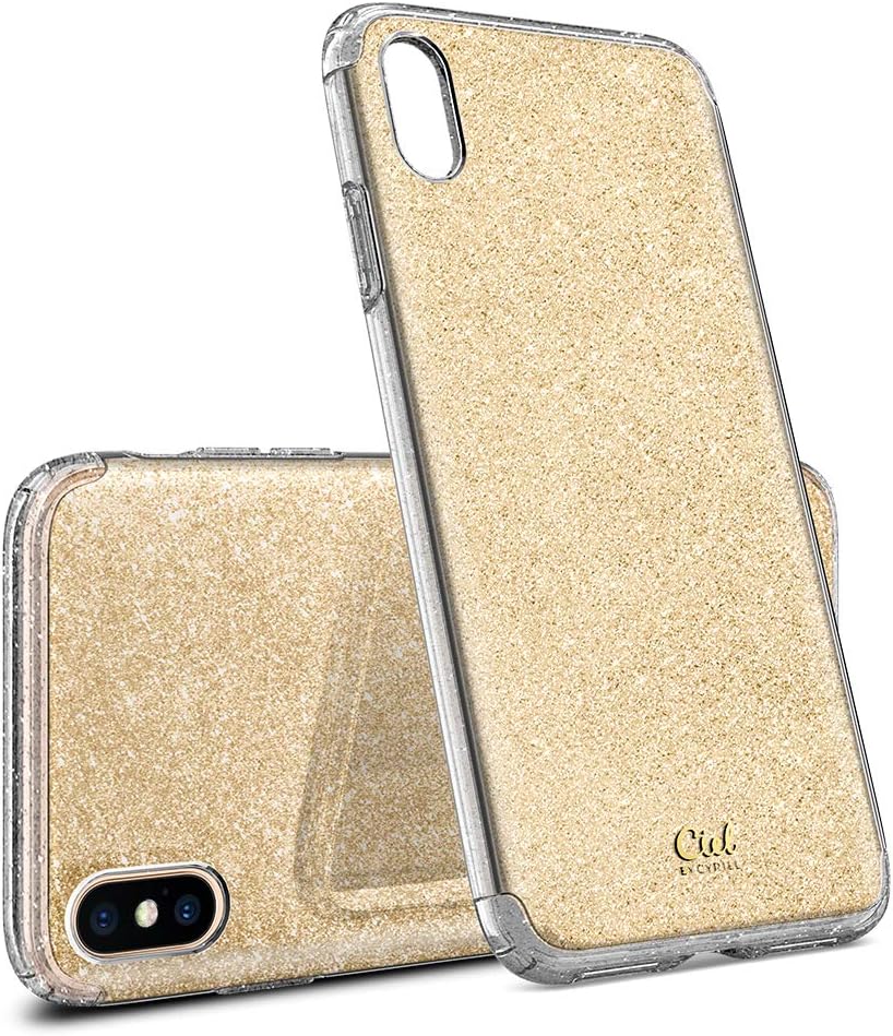 CYRILL Glitter Designed for Apple iPhone Xs Max Case (2018) - Gold Glitter