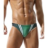 Mens Sexy Bikini Swimwear Camouflage Triangle Swim Trunks for Men 2" Stylish Swim Briefs