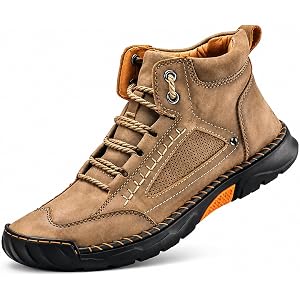Movara Boots Men’s Wide Comfort Handmade Leather Boots Men's Waterproof Hiking Boots | Casual Walking Shoes, Lightweight Brea