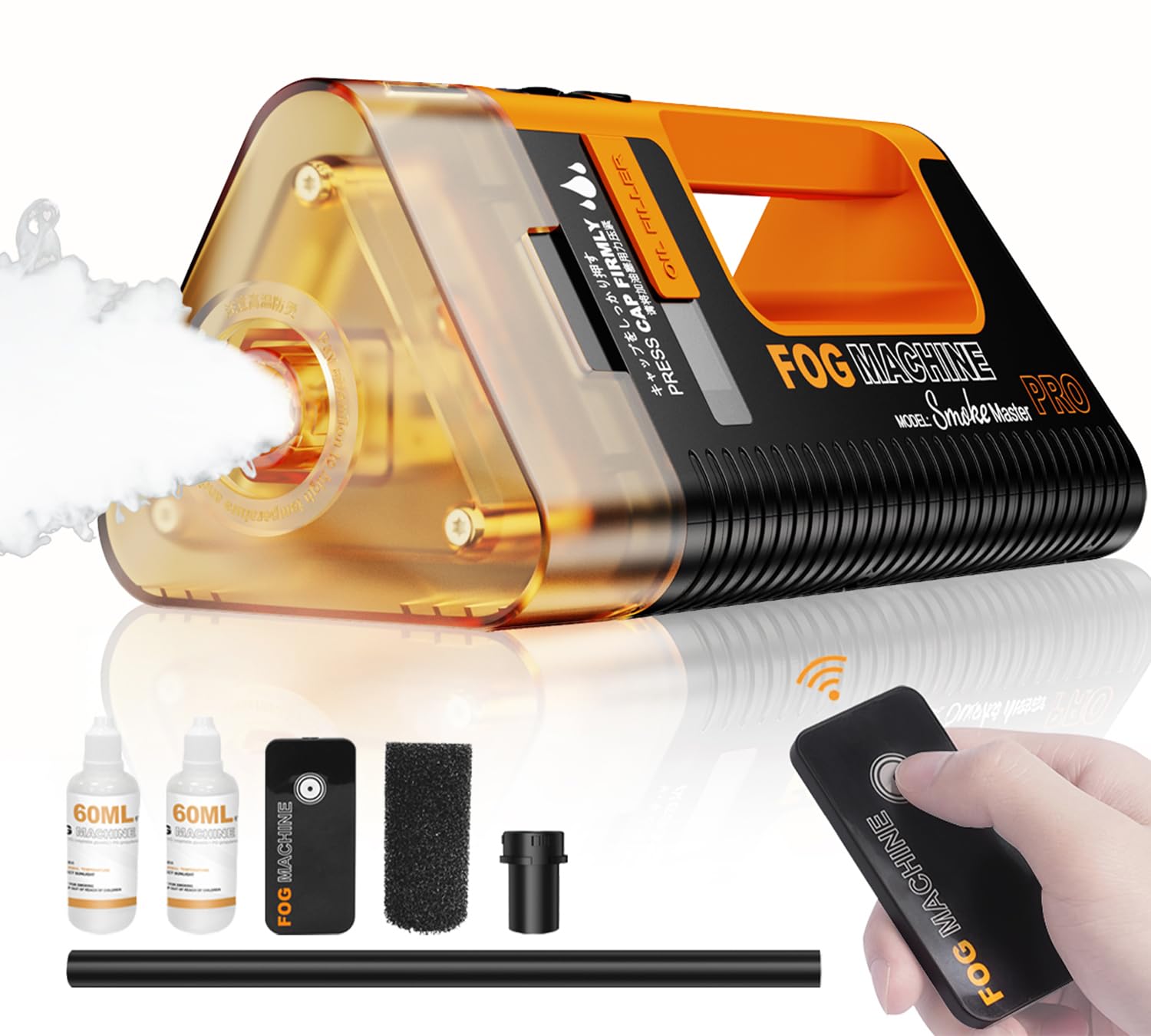 Photo 1 of LENSGO Portable Fog Machine Master Pro 100W Handheld Smoke Machine with Wireless Remote Control and 3 Speed Mode for Photography, Party Events, Weddings, Stage Effects, and Indoor Scenes