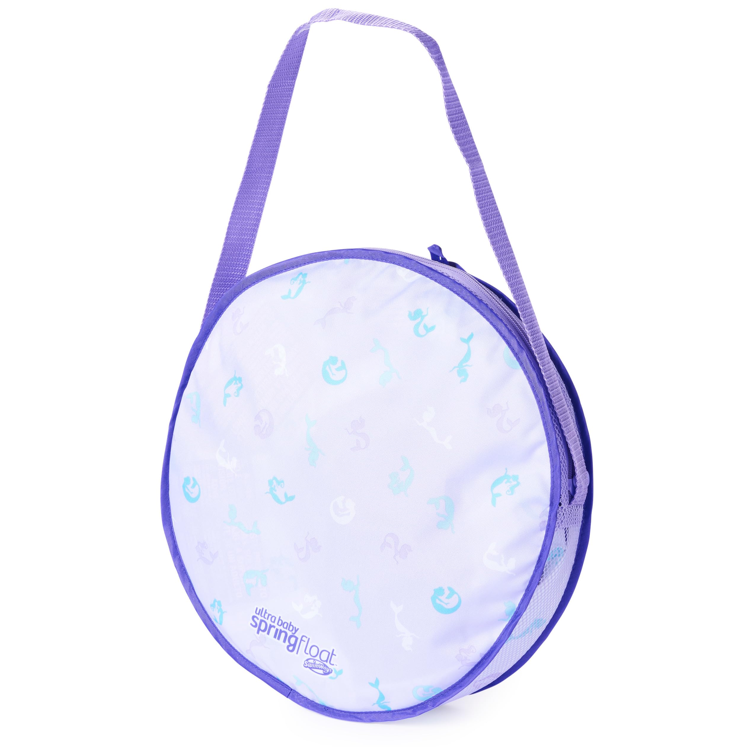 Swimways Ultra Baby Spring Float, Premium Inflatable Baby Pool Float with Sun Canopy, Fast Inflation & Carry Bag (9-24 Months), Mermaid Toys for Kids