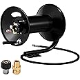 Tool Daily Pressure Washer Hose Reel 200 FT, Heavy Duty Steel Hose Reel for Power Washer, 3/8" Hose Reel Hand Crank, 4000 PSI