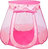 Tech Traders Princess Pop Up Playhouse Pink 47x35 Inch Foldable Tent view 5