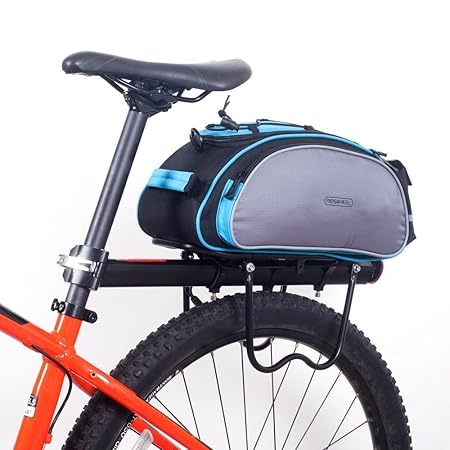 ROSWHEEL Fahrrad Gepäcktasche Satteltasche Gepäckträger Tasche Fahrradtasche Pack Bag Schwarz