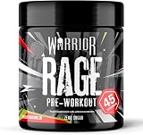 Warrior Rage Pre Workout Powder 392g High Stim 300mg Caffeine Wicked Watermelon view 1
