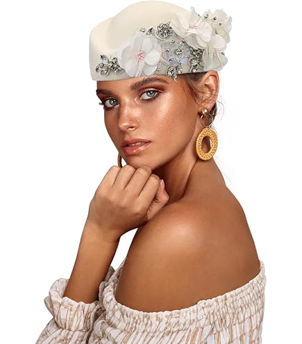 3421 British Style Pillbox Hat Women Church Derby Wedding Winter Vintage Z&X Women main image 2