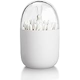 Elephanty Cotton Swab Holder, Small Q-tips/Toothpicks Storage Organizer (Rabbit)