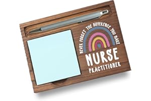 PARIVECA Nurse Practitioner Gifts Sticky Note Holder, Thank You Gift for NP, Clinical Nurse Leader, or Medical Staff, Nurse Practitioner Week, Graduation or Holiday Recognition Desk Decor PB022