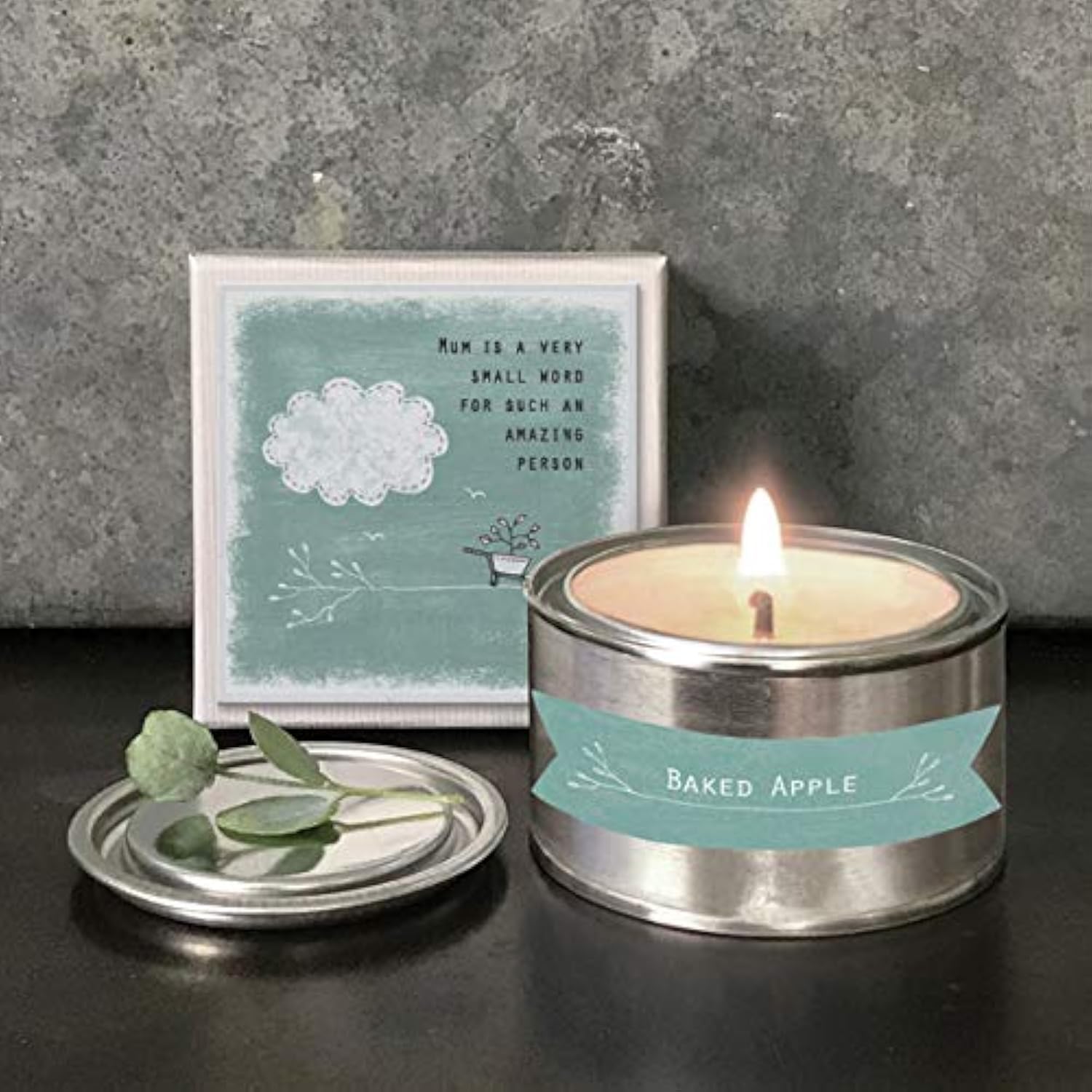 East of India Boxed candle-Mum is a small word